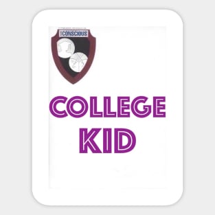 COLLEGE KID.PURPLE Sticker